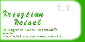 krisztian weisel business card